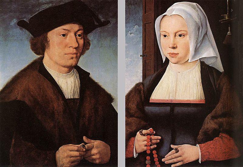Joos van cleve Portrait of a Man and Woman Germany oil painting art